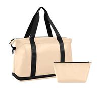 Peach Puff tinta unita pura tinta unita borsa tote da viaggio Carry On Personal Item Bag con tracolla regolabile per yoga set da 2 pezzi, pesca puff Tinta unita Pure Plain, 1 size