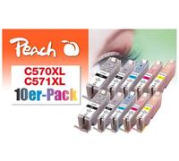 Peach Set Multi 10 Cartucce Canon PGI-570XL/CLI-571XL Toner Stampante