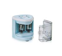 Peach Temperamatite elettrico universale blu - con pezzi di ricambio - per tutte le matite, matite colorate, eyeliner e pastelli - doppio temperamatite per penne da 6 - 8 mm e 9 - 12 mm - PO102