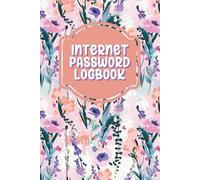 Peach Wildflower Internet Password Journal: Pretty Feminine Logbook for Website Logins, Passwords & Notes, Cute Floral Password Keeper
