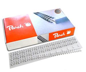 Peach Wire Binding Combs, 8mm silver, 3:1'', 34 loops A4, 100 pcs. PW079-01