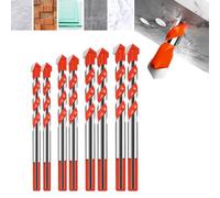Peachloft Serrated Drill Bits, Industrial Carbide Concrete Drill Bit Set, Masonry Drills Bits Set for Tile, Brick, Cement, Concrete, Glass, Unique (2 Set (6+8+10+12mm))
