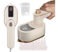 Peachloft Steamer Portable Steam Iron, 180° Rotary Garment Iron Steamer, Handheld Steamer for Clothes, Travel Steamer for Clothes Portable Mini, For Home, Apartment, School Dormitory (White)