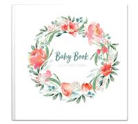 Peachly Baby Memory Book For Girls Milestone Keepsake Journal | First Five Years Baby Girl Memory Book | Baby Keepsakes First Year Memory Book | Baby Book | Bloom