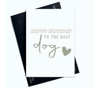Peachy Antics Biglietto di auguri di compleanno per cane con scritta Happy Birthday To The Best Dog (lingua italiana non garantita), AP72