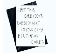 Peachy Antics - Divertente biglietto di compleanno per lui per lei, scommetto che questo biglietto sembra per amici, familiari, colleghi di lavoro, divertente biglietto scherzo novità SP170