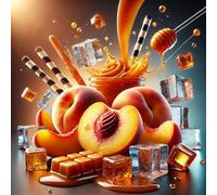 Peachy Caramel Twist - Concentrato di sapore di ghiaccio al caramello e pesca - Vegano - Sasami - 100ml