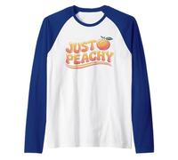 Peachy Vintage Retro Estate Amare Peach Ragazze Maglia con Maniche Raglan