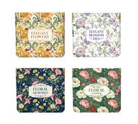 Peacoblue 4 piccoli portamonete da donna, in pelle, impermeabili e durevoli, mini portafogli per soldi, ottimo regalo per adulti, Retro floreale con testo, 11cm x 12cm, Koala