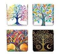 Peacoblue 4 portamonete da spremere, Albero della vita, 11cm x 12cm, albero della vita