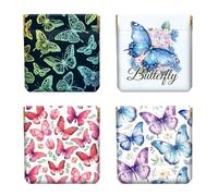 Peacoblue 4 portamonete da spremere, Farfalla, 11cm x 12cm, farfalla