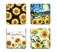 Peacoblue 4 portamonete da spremere, Girasoli, 11cm x 12cm, Girasoli