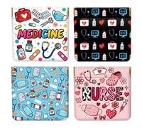 Peacoblue 4 Portamonete in pelle PU a pressione, Serie di cure mediche, Serie di cure mediche