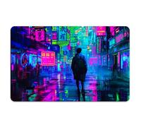 Peacoblue Adesivo colorato per carte di credito Cyberpunk City, protezione per carta di debito, 4 stili, impermeabile, antigraffio e attraente, per le chiavi dei trasporti EBT più popolari
