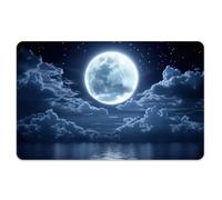 Peacoblue Adesivo Copri Pelle per Carta di Credito/Debito con Immagine di Un Lago Notturno e La Luna, Pelle per Carta Resistente All'Acqua, Antigraffio e Attraente In 4 stili per Carte di Credito