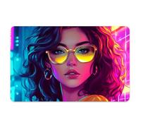 Peacoblue Adesivo Cover Skin per Carta di Credito Debito Ragazza Cyberpunk, Pelle per Carta Resistente All'Acqua, Antigraffio e Attraente In 4 stili per Carte di Credito, Debito e Trasporto