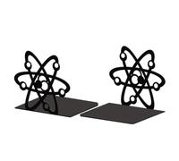 Peacoblue Fermacarte In Metallo Blu Pavone per Scaffali Decorativi, Moderne Creativo Ferma-Libri Resistente per Scrivania Scaffale, Coppia (Atomo)