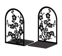 Peacoblue Fermalibri in metallo per scaffali, fermalibri moderni decorativi resistenti per ufficio, scrivania, mensola, stanza, 13 x 11 x 20 cm, fermalibri semplici alti in ghisa, 1 paio (rami di