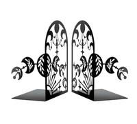 Peacoblue Fermalibri in metallo per scaffali, moderni e decorativi, resistenti, per ufficio, scrivania, mensola, stanza, 14 x 10,9 x 21,1 cm, in ghisa, 1 paio (fasi lunari)