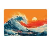 peacoblue Sea Waves - Cover adesiva per carte di credito e debito, impermeabile, antigraffio e attraente, 4 stili personalizzati per carte di credito, debito, trasporto