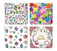 Peacoblue Set di 4 piccoli portafogli in pelle da donna, Gioielli e pietre preziose, 12x11cm, Gioielli E Gemme