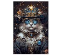 Peacoblue Trasferibili a Strofinamento per Artigianato 3Pcs Gatto magico e nobile 15cmx30cm, UV DTF Trasferimento impermeabile per cassettiera Dresser Vetro Porcellana Legno Plastica