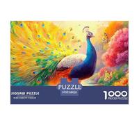 Peacock 1000 Pezzi Wildlife Puzzle Adulti Impegnativo E Difficile Per Difficoltà Sfida Per Adulti E Ragazzi Collection Puzzle Per Gioco Familiare, Festa Aziendale Regalo Giocattolo Colorato Per La Fa