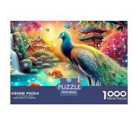 Peacock FantasyUltimate Challenge Jigsaw Puzzles for Adults Conquer The 1000-Piece (Advanced) Impossible, Hard, And Difficult Challenging Puzzle Educational Games - This Is The Pinnacle Gift Jigsaw P