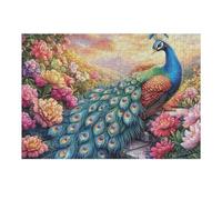 Peacock Flower Garden Puzzle 300 Pezzi Sfida Rompicapo Estrema Happy Time Impossibile Da Completare Per Collezionisti Esperti Regalo Per Chi Ama Le Sfide 300 PCS