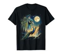 Peacock Howling to The Moon Meme Funny Peacock Bird degli Anni '90 Maglietta
