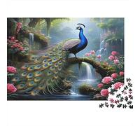 Peacock in Fantasy Garden 1000 Pezzi Cartone Spesso Puzzle Fai Da Te Per Bambini Principianti Gioco Divertente Impegnativo Sollievo Dello Stress Idea Regalo 52x38cm/1000pcs