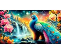 peacock Jigsaw Puzzle impossibili 1000 Pezzi Decorazione per la casa. Giochi di Rilassamento e Intelletto per Adulti e Bambini da 12 Anni 75x50cm/1000pcs