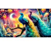 peacock Jigsaw Puzzle impossibili 1000Pcs Decorazione per la casa. Giochi di Rilassamento e Intelletto per Adulti e Bambini da 12 Anni 38x52cm/1000pcs