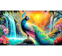 peacock Jigsaw Puzzle impossibili 1000Pcs Decorazione per la casa. Giochi di Rilassamento e Intelletto per Adulti e Bambini da 12 Anni 38x26cm/1000pcs