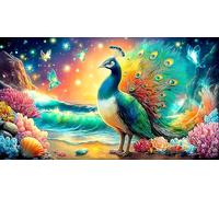 peacock Jigsaw Puzzle impossibili 1000Pcs Decorazione per la casa. Giochi di Rilassamento e Intelletto per adulti e ragazzi da 14 anni 38x52cm/1000pcs