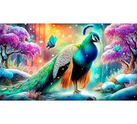 peacock Jigsaw Puzzle Impossible 1000Pcs Decorazione per la casa. Giochi di Rilassamento e Intelletto per adulti e ragazzi da 14 anni 75x50cm/1000pcs