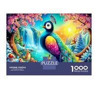 Peacock Paradise 1000 Pezzi Di Cartone Premium Peacock Falls Bundle Puzzle Adulti Gioco Educativo Sfida Per Incorniciare Regalo Natale Puzzle 52x38cm/1000pcs