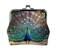 Peacock Print Vintage Leather Change Purse Elegante Piccolo portamonete per le donne portamonete Portafoglio Mini