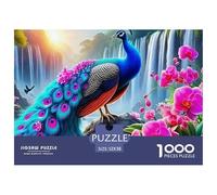 Peacock Puzzle Da 1000 Pezzi Per Adulti E Ragazzi Jigsaw Multicolore Collezione D'arte Idea Regalo Uomo E Donna Stampa Di Alta Qualità 52x38cm/1000pcs