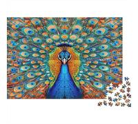 Peacock Puzzle Da 1000 Pezzi Per Adulti Puzzle Da 1000 Pezzi Giochi Educativi Decorazione Della Casa Puzzle I Migliori Regali Per Uomini E Donne 1000pcs (75x50cm)