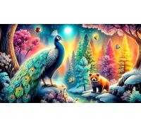 peacock Puzzle Impossible 1000 Pezzi Decorazione per la casa. Giochi di Rilassamento e Intelletto per adulti e ragazzi da 14 anni 38x52cm/1000pcs