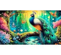 peacock Puzzle Impossible 1000 Pezzi Decorazione per la casa. Giochi di Rilassamento e Intelletto per adulti e ragazzi da 14 anni 38x52cm/1000pcs