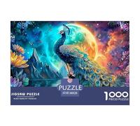 Peacock Puzzles 1000 Pezzi Perfetto Per Appassionati Di Esperti Sfida Impossibile Scompresso Giocattoli Regalo Per La Famiglia Regalo Per Adulti E Bambini Da 14 Anni E Più 38x26cm/1000pcs
