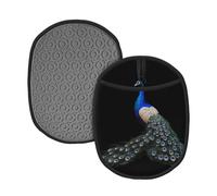 Peacock Spreads Its Tail 2PCS Pattern Anti-scottatura pad, pieghevole, adatto per pentole calde, teglie da forno/ciotola di zuppa
