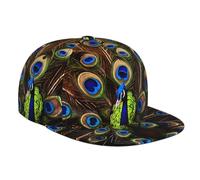 Peacock Spreads Its Tail, berretto da baseball sportivo da viaggio, cappello regolabile a tesa piatta, cappello da sole unisex, nero