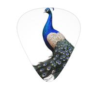 Peacock Spreads Its Tail - Set di 12 plettri per chitarra, sottili, medi e spessi, adatti per chitarra, basso, chitarra elettrica e ukulele