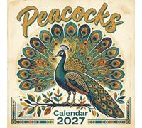 Peacocks Calendar 2027: A stunning mid-century modern celebration of exotic and nostalgic wildlife design
