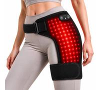 Peacoii Cuscino termico per fianchi con luce rossa, batteria integrata da 5000 mAh, supporto per fianchi con vibrazione e 3 livelli di calore per la zona lombare e le cosce.