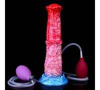Peadxuno Dildo gigante mostro Cavallo che spruzza Dildo gonfiabile, Butt Plug Giocattoli anali Butt Expand Trainer per Allenamento Anale (Dildo da 26cm + airbag a iniezione + airbag gonfiabile)