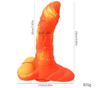 Peadxuno Dildo gonfiabile a forma di animale finto con ventosa, realistico, eiaculante, rosa, in silicone, giocattolo per sesso anale, per uomini e donne (dildo+siringa+airbag per iniezione)